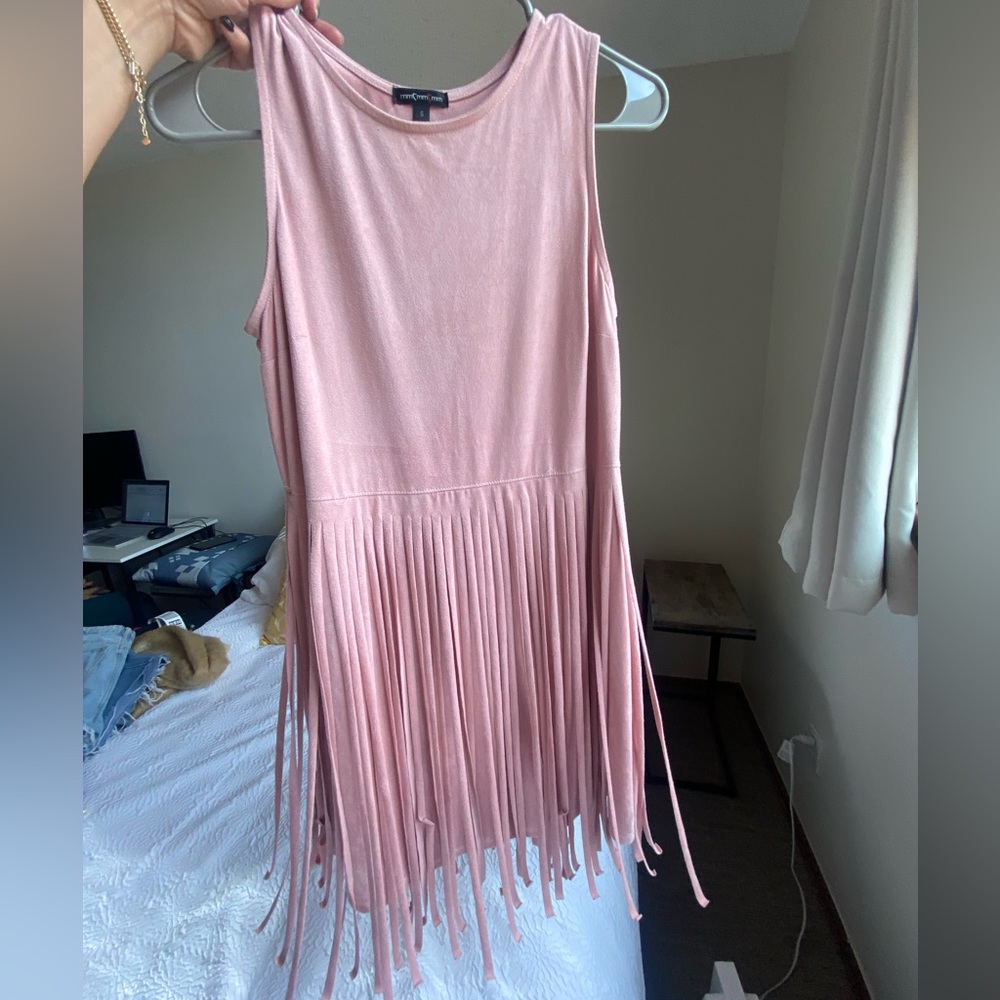 Suede fringe dress